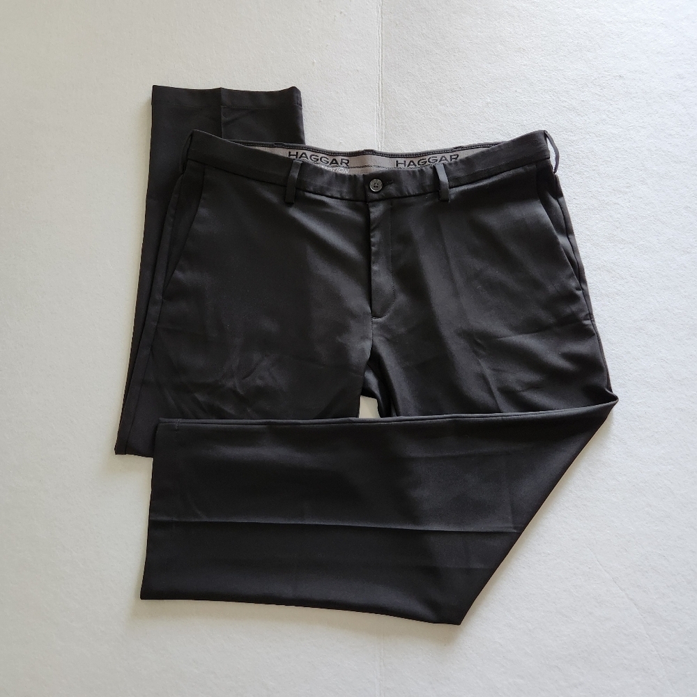 Haggar Men's All In Motion Black Dress Pants Size 40 X 29